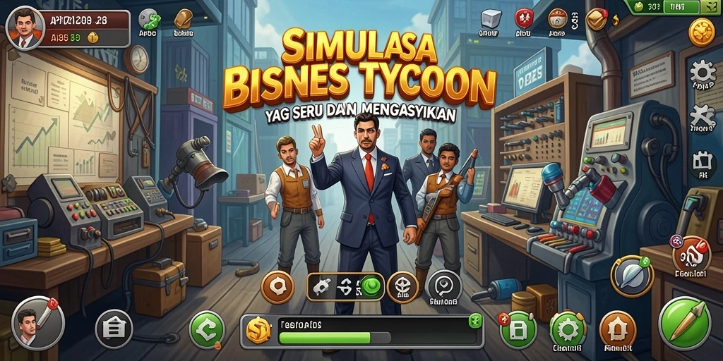 Tangkapan layar menunjukkan momen seru dalam game Tycoon.