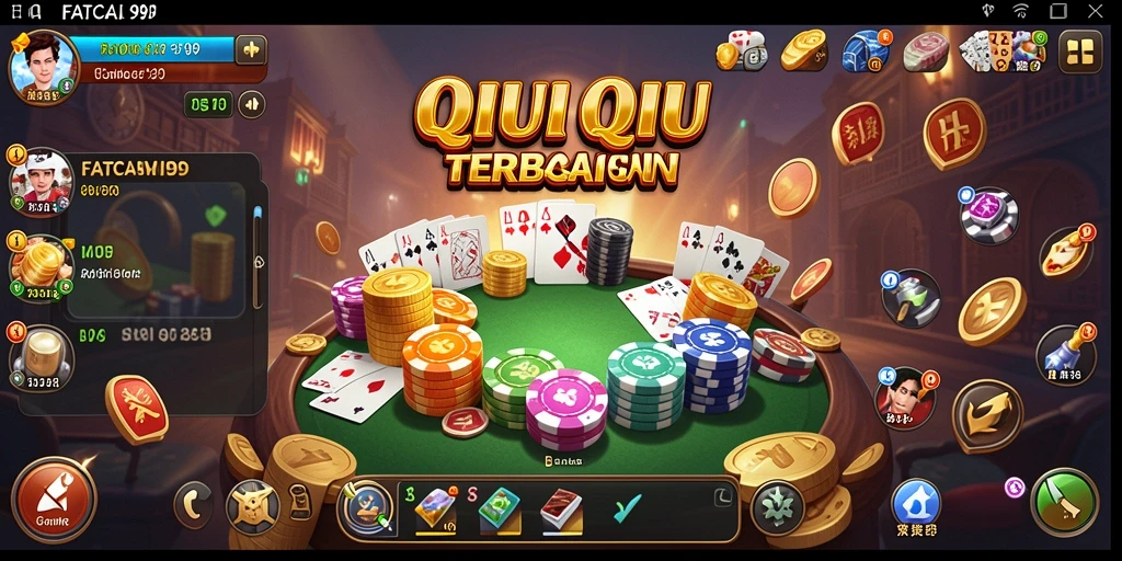 Tampilan menarik dari gameplay QiuQiu di FATCAI99.