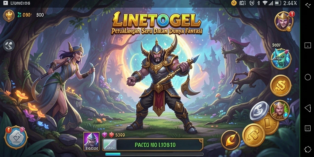 Screenshot gameplay menunjukkan petualangan seru dalam <strong>LINETOGEL</strong> yang penuh warna.