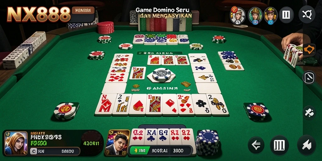Tampilan menarik dari gameplay Domino yang seru