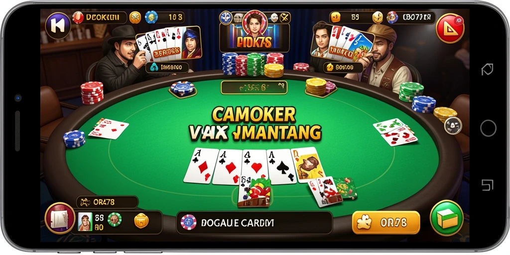 Tampilan gameplay ORA78 yang menarik dan interaktif dalam permainan Poker.