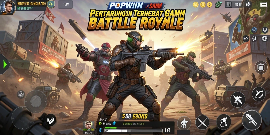 Gameplay seru dan menegangkan di arena pertarungan Battle Royale.