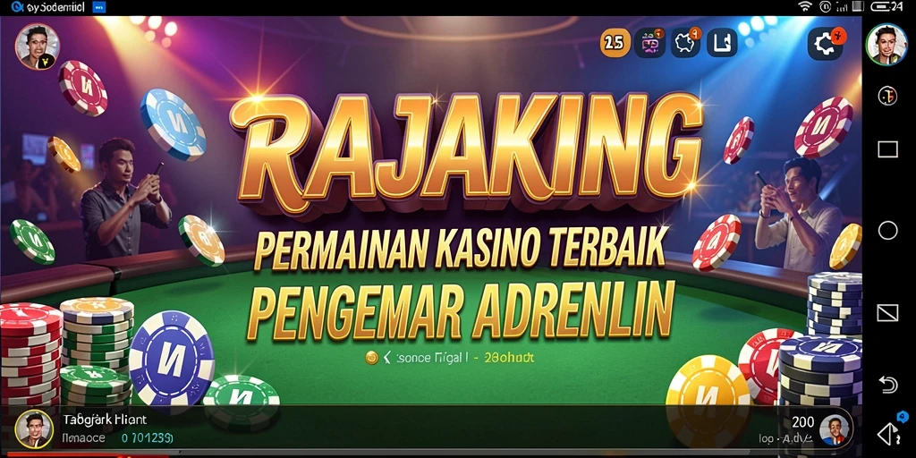 Tampilan gameplay menarik dari RAJAKING yang penuh warna.