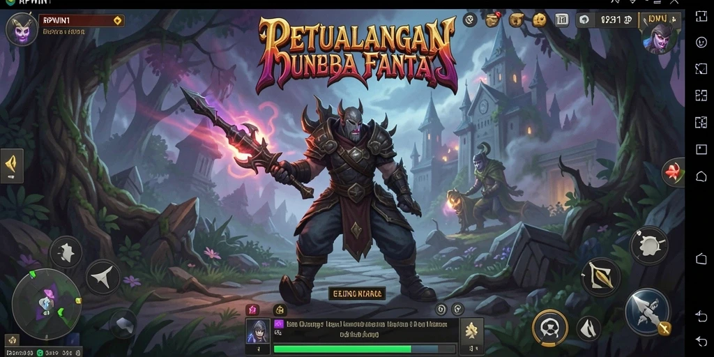 Gameplay RPWIN1 menampilkan petualangan seru di dunia yang penuh warna.