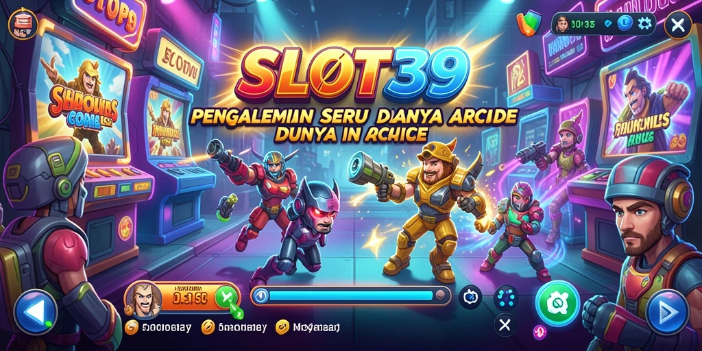 Screenshot utama SLOT39 menampilkan gameplay Arcade yang seru dan dinamis.