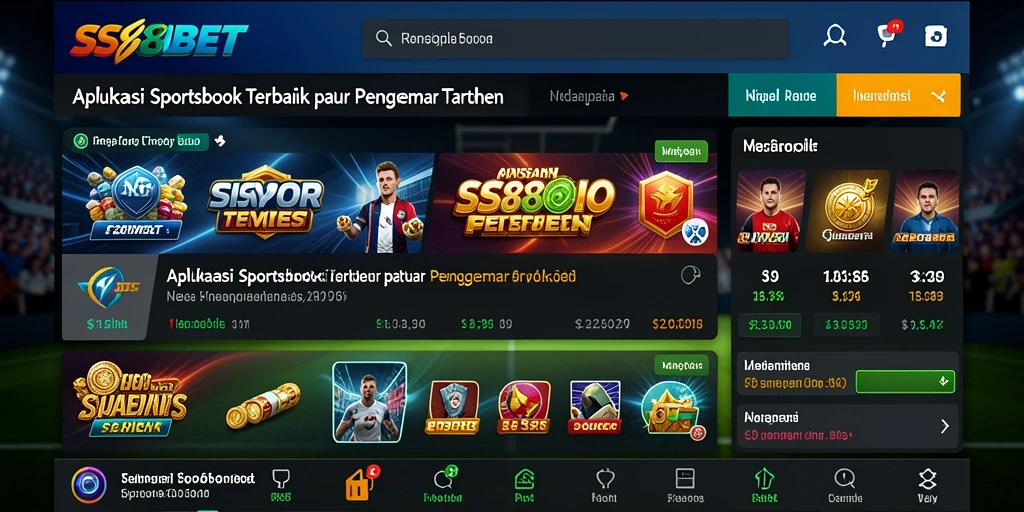 Tampilan gameplay Sportsbook yang menarik dan interaktif.